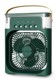 Glr HR001 Yeşil Buzlu Vantilatör Mini Fan 5 Spreyli Su Püskürtmeli 600 ML Buhar Makinesi Nemlendirici Mini Klima - 3