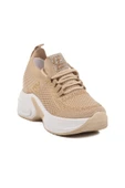 Ayakmod Bej Triko Kalın Taban Kadın Sneaker Lady 5002 Z - 3