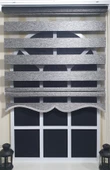 Zebra Stor Perde Siyah Gümüş Etek Dilimli ST 009  Gri 110 x 200 - 4