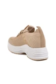 Ayakmod Bej Triko Kalın Taban Kadın Sneaker Lady 5002 Z - 4
