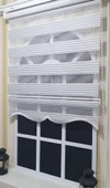 StorBurada Zebra Stor Perde Çizgili Etek Dilimli ST 010  Ekru 90 x 260 thumbnail 2