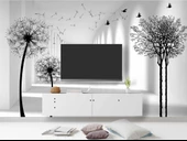 3 Boyutlu Derinlik Karahindiba Çiçeği Duvar Kağıdı thumbnail 3