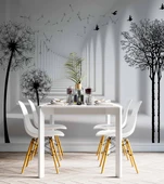 3 Boyutlu Derinlik Karahindiba Çiçeği Duvar Kağıdı thumbnail 5