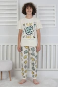 Çizgi Ayı Desenli Erkek Çocuk Pijama Takımı - 4
