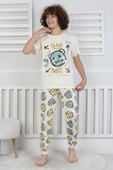 Çizgi Ayı Desenli Erkek Çocuk Pijama Takımı - 5