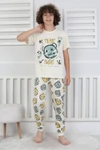Çizgi Ayı Desenli Erkek Çocuk Pijama Takımı - 9