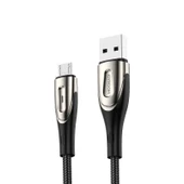 Joyroom S-M411 Sharp Serisi Mikro Şarj ve Data Kablosu 2M Siyah - 1