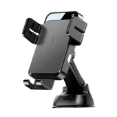 Joyroom JR-ZS219 Kablosuz Şarj 15W Vantuzlu Cep Telefonu Tutucu Siyah - 1