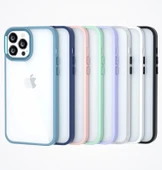 İphone 13  Metal Kamera Çerçeveli Kenarları Renkli Kılıf thumbnail 4