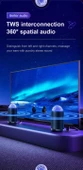 Joyroom JR-MS01 Maya Seri RGB  Maya Serisi RGB Kablosuz Hoparlör-Siyah - 4
