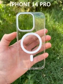 İphone 14 Pro Hybrid Magsafe Animasyonlu Sararmaz Kılıf - 1