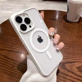 İphone 14 Pro Magsafe Uyumlu Mat Çerçeveli Telefon Kılıfı thumbnail 1