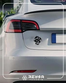 Ejderha Sticker 17x17 Cm Siyah thumbnail 4