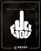F*ck You Sticker 17x17 Cm Beyaz - 2