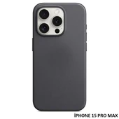 iPhone 15 Pro Max için MagSafe özellikli Mikro Dokuma Kılıf thumbnail 3