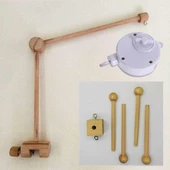 Beşik Dönence Seti 3 Parça ( 4'lu Dönence- Dönence Asma Aparatı - Kurmalı Müzik Kutusu ) thumbnail 1