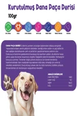 Kurutulmuş Dana Paça Derisi Çiğnemelik Köpek Ödül Maması %100 Doğal Tüm Irklar İçin Protein 100 g - 3