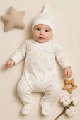 Zürafa Desenli 2 Parça Erkek Bebek Tulum % 100 Pamuk - 1