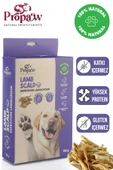 Kurutulmuş Kuzu Kelle Derisi Köpek Ödül Maması Çiğnemelik %100 Doğal Tüm Irklar İçin Protein 100 g - 1
