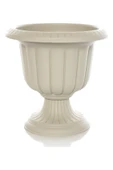 2 Adet 6 Litre Nergiz Saksı Seti Kırık Beyaz Ayaklı Plastik Çiçek Saksısı Set - 2