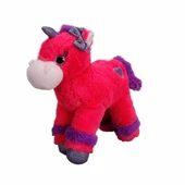 1511 Unicorn Renkli Peluş At 28 cm - 3