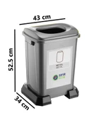 Omnipazar SY-4395 Sıfır Atık Geri Dönüşüm Çöp Kutusu 50 lt 6'lı Set - 2