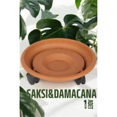 Tekerlekli Saksı Altığı 37 CM KAHVE - 1