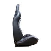 Recaro Model Deri Oto Yarış Koltuğu Siyah Spor Koltuk Takımı 2'li Set JBR1053 - 2