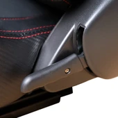 Recaro Model Deri Oto Yarış Koltuğu Siyah Spor Koltuk Takımı 2'li Set JBR1053 - 10