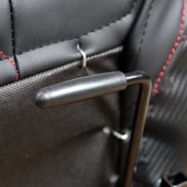 Recaro Model Deri Oto Yarış Koltuğu Siyah Spor Koltuk Takımı 2'li Set JBR1053 - 11