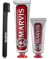 Marvis Cinnamon Mint 3'lü 85 ml + 25 ml + Marvis Orta Sert Diş fırçası - 1
