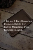 El Yapımı Hakiki Deri Kartlık İtalyan Dikiş Premium Kadife Hakiki Deri - 4