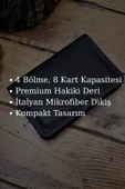 El Yapımı Hakiki Deri Kartlık İtalyan Dikiş Premium Kadife Hakiki Deri - 4
