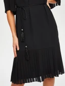 Plise Dantel Garnili V Yaka Abiye Elbise Faik Sönmez thumbnail 11