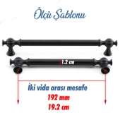 Mobilya Metal Kulp Mutfak Çekmece Dolap Dolabı Kapak Kulpları Kulbu Kulpu 192 mm Siyah 192 cm thumbnail 3