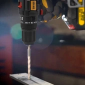 CAT DX155.1SET 18Volt/2.0Ah Li-ion Çift Akülü Profesyonel Şarjlı Darbeli Matkap + DA01901 32 Parça Vidalama Uç Seti - 9