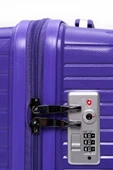 Elatae Exclusive Pro Polipropilen Kırılmaz 2'li Valiz Seti Orta Boy - Kabin Boy Mor 5239 thumbnail 8
