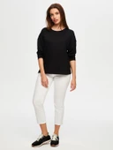 Kadın Yuvarlak Yaka Uzun Kol T-Shirt Faik Sönmez - 4