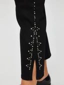 Yanları Trok Detaylı Yırtmaçlı Flare Paça Pantolon Faik Sönmez thumbnail 5