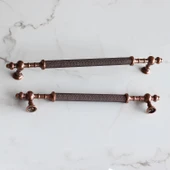 Mobilya Mutfak Çekmece Dolap Dolabı Kulpu Kulbu Kulpları Eskitme Antik Bakır Metal 192 mm thumbnail 4