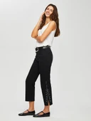 Yanları Trok Detaylı Yırtmaçlı Flare Paça Pantolon Faik Sönmez thumbnail 3