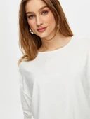 Kadın Yuvarlak Yaka Uzun Kol T-Shirt Faik Sönmez - 3