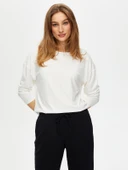 Kadın Yuvarlak Yaka Uzun Kol T-Shirt Faik Sönmez - 1