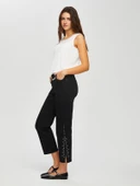 Yanları Trok Detaylı Yırtmaçlı Flare Paça Pantolon Faik Sönmez thumbnail 8