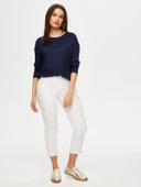 Kadın Yuvarlak Yaka Uzun Kol T-Shirt Faik Sönmez - 8