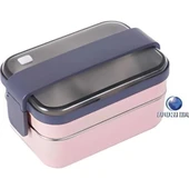 Vagonlife Çelik Pudra Koyu Gri Beslenme Kabı Sefer Tası 1200 ml BL20183 - 2