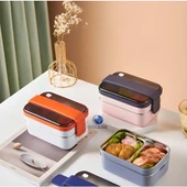 Vagonlife Çelik Pudra Koyu Gri Beslenme Kabı Sefer Tası 1200 ml BL20183 - 2