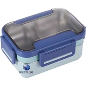 Vagonlife Çift Katmanlı Paslanmaz Çelik Öğle Yemeği Kutusu Lacivert BL20182 - 1