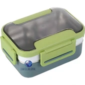 Vagonlife Çift Katmanlı Paslanmaz Çelik Öğle Yemeği Kutusu Yeşil BL20182 - 1