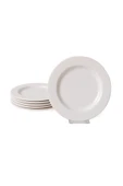 Keramika Beyaz İyonya Pasta Tabağı 22 Cm 6 Adet 006 - 4